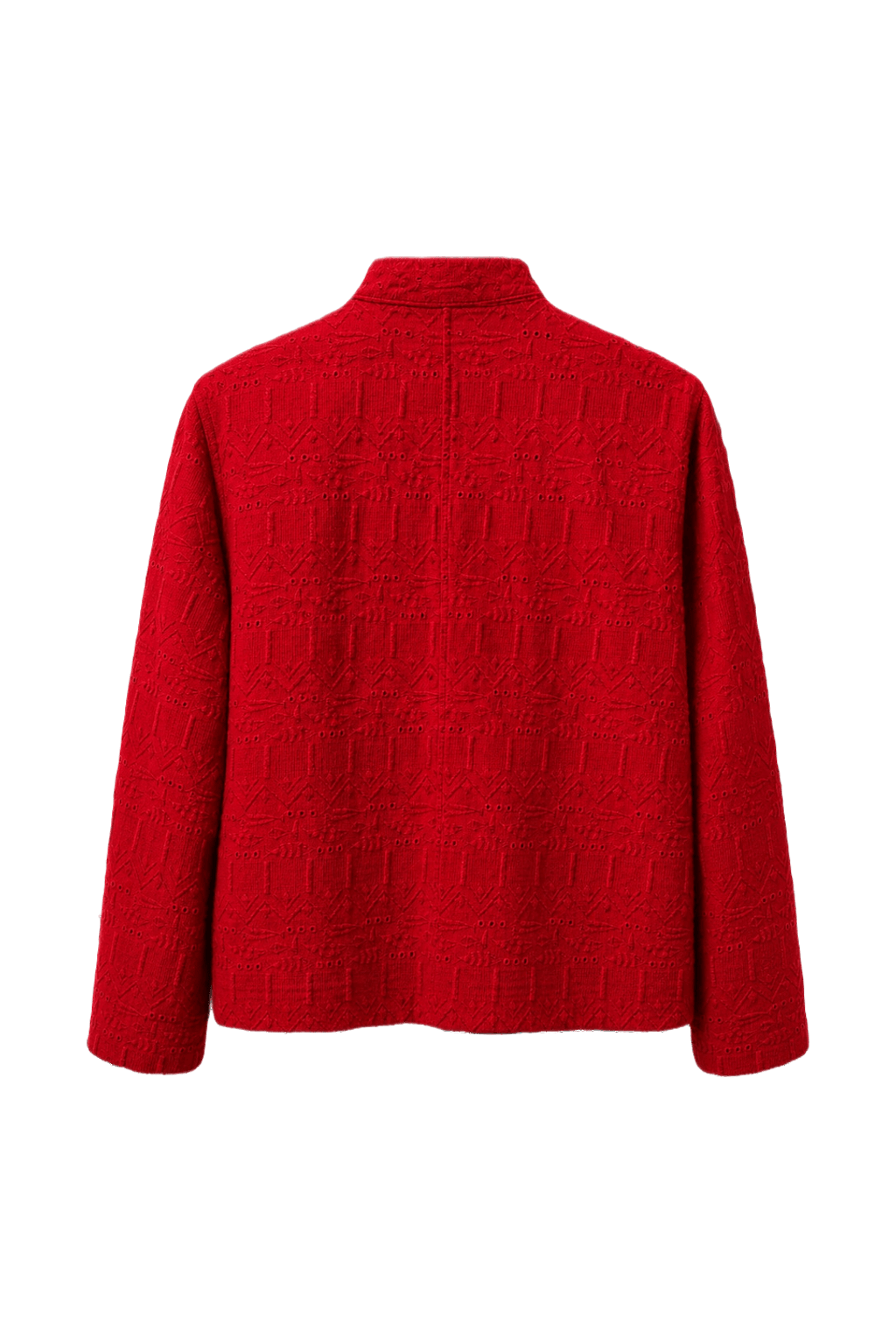 1980s Red Cotton Jacket - Back View