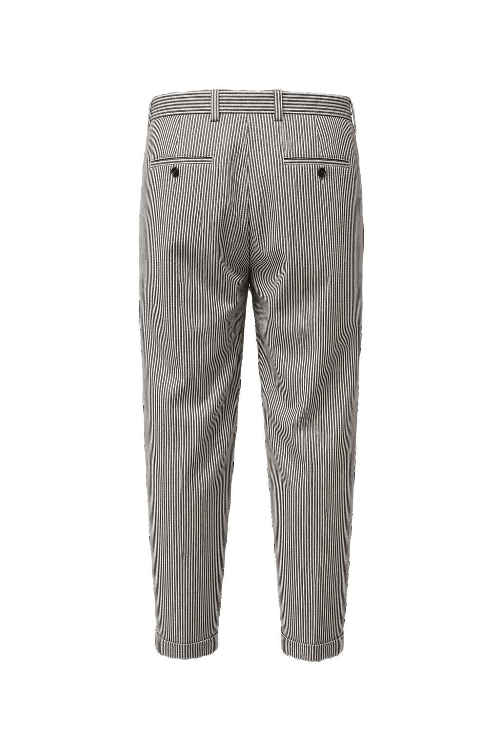 1980s White Cotton Trousers - Back View