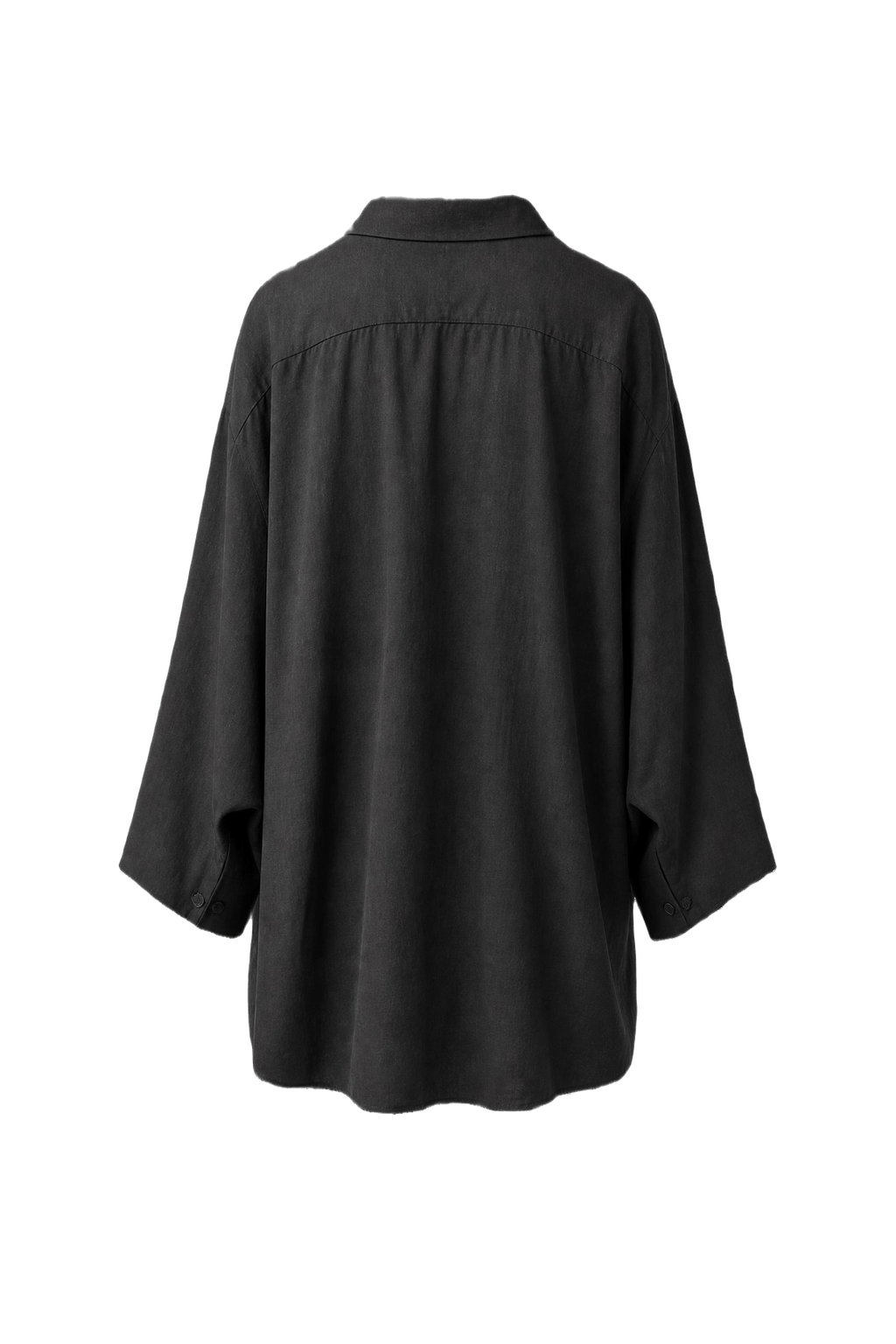 1990s Black Cotton Shirt - Back View