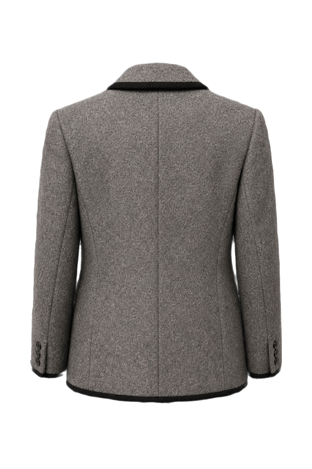 1970s Grey Wool Jacket - Back View