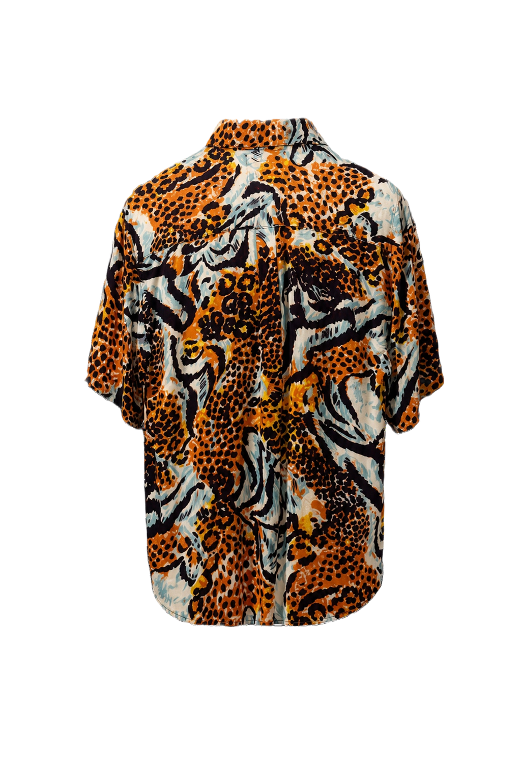 1980s Orange Cotton Shirt - Back View