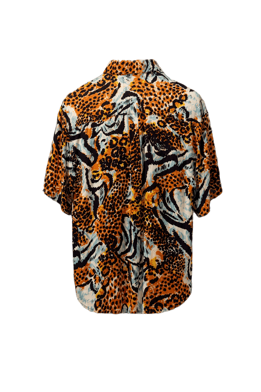 1980s Orange Cotton Shirt - Back View