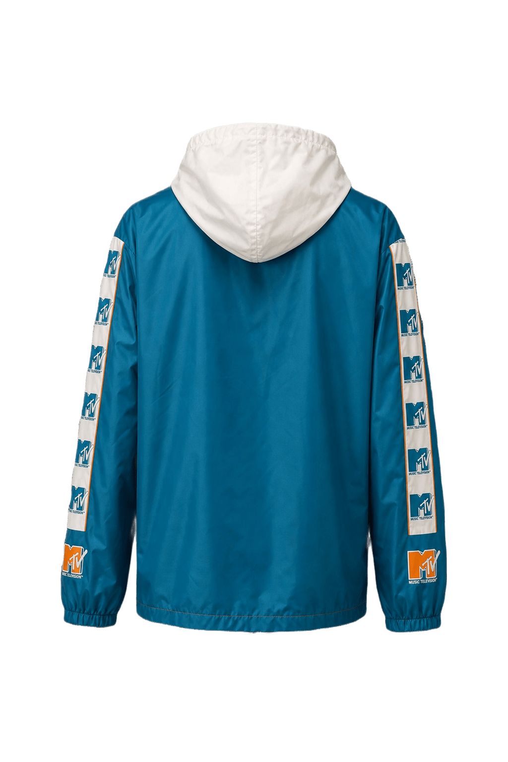 1990s Blue Nylon Windbreaker - Back View