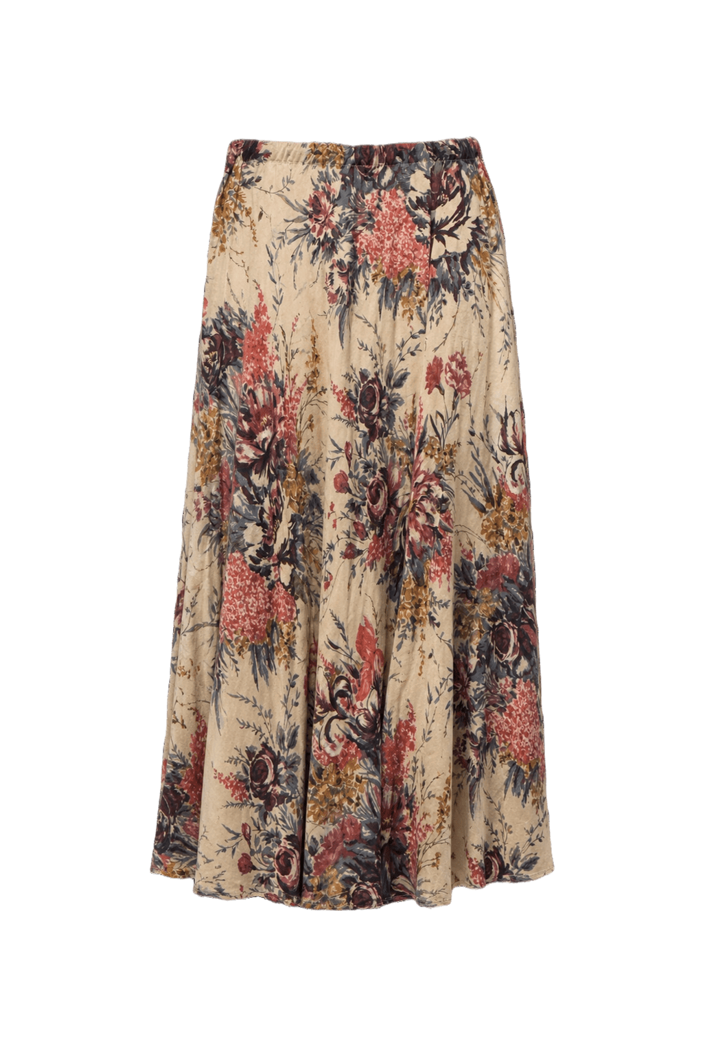 1970s Cream Cotton Skirt - Back View