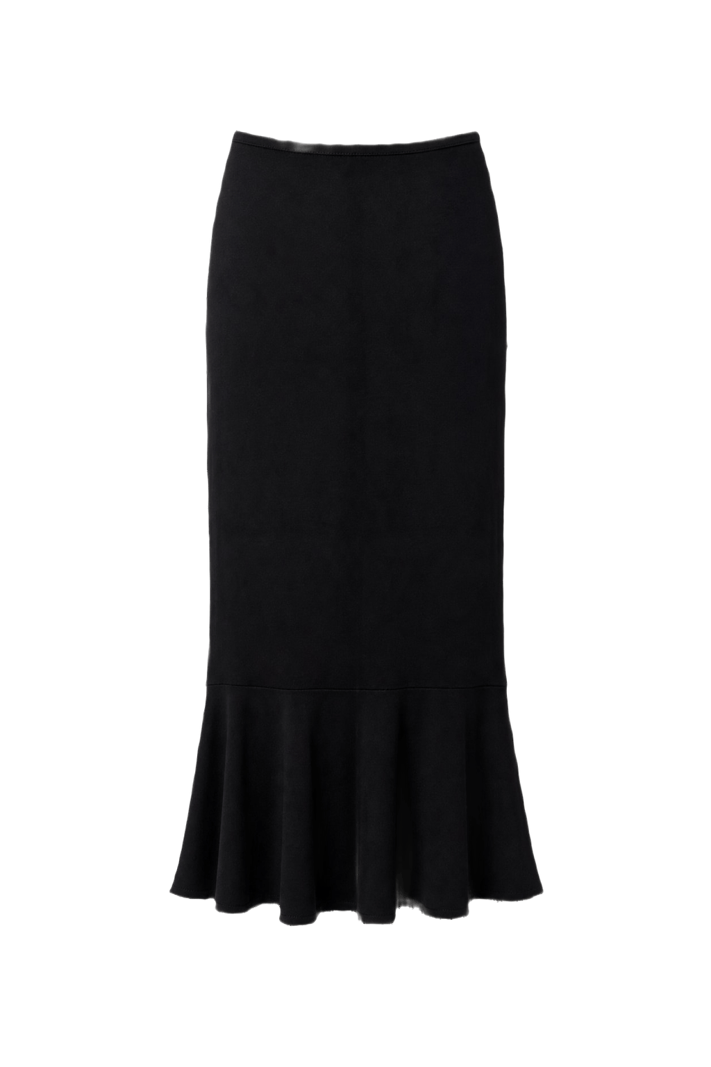 1990s Black Polyester Skirt - Back View