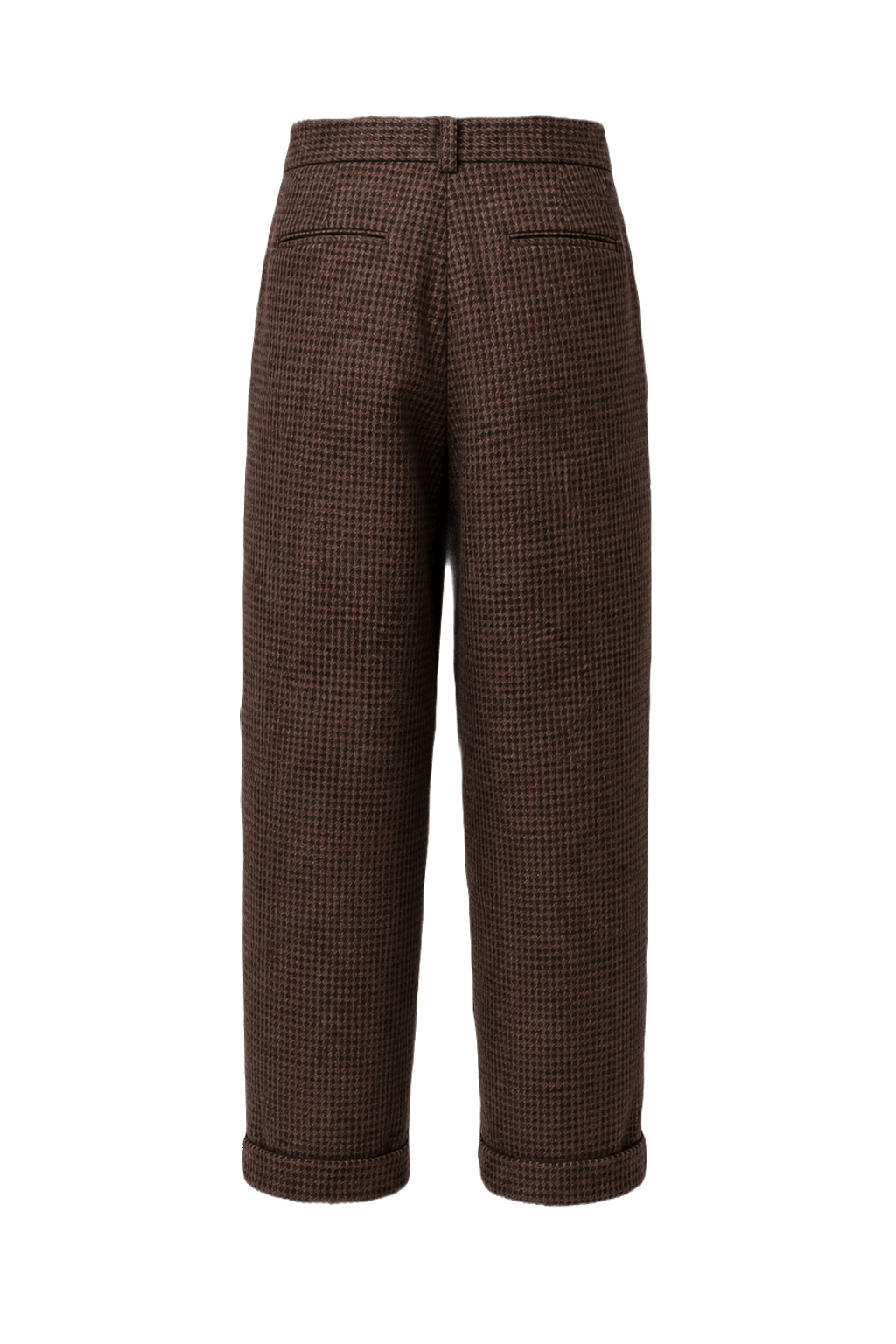 1980s Brown Cotton Trousers - Back View