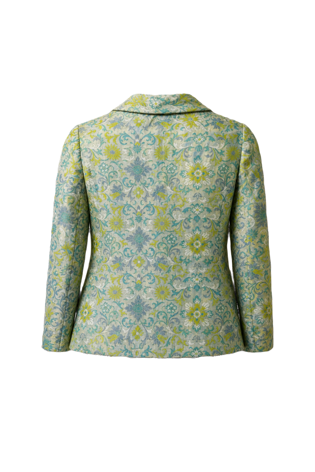 1960s Green Silk Jacket - Back View