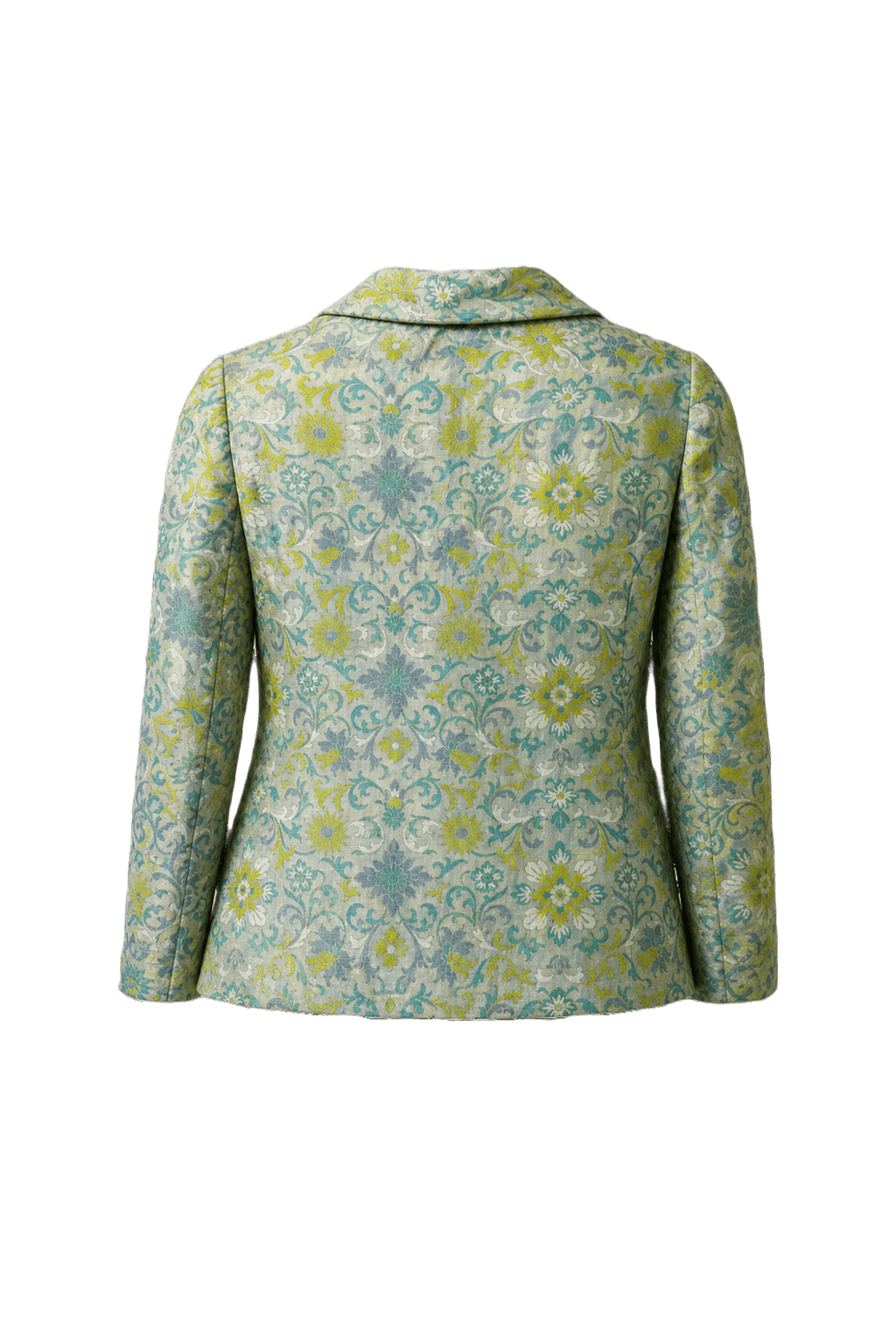 1960s Green Silk Jacket - Back View