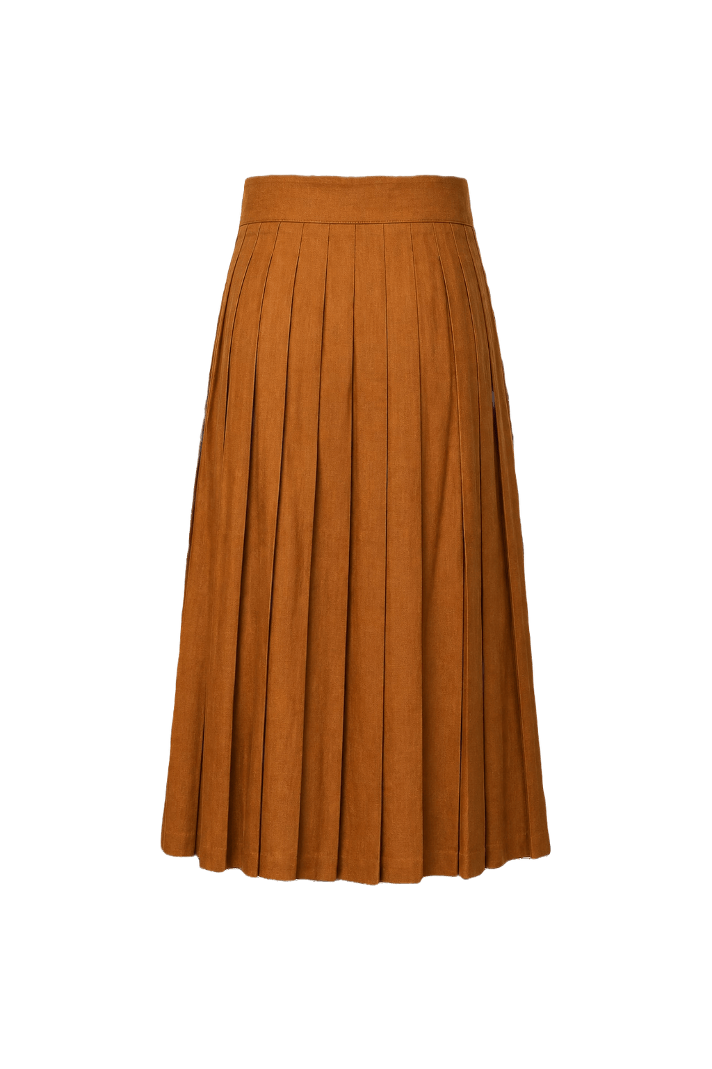 1950s Mustard Wool Skirt - Back View