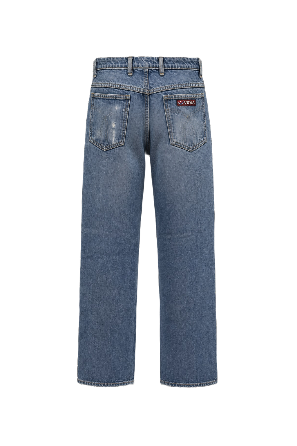 1990s Light Blue Denim Jeans - Back View