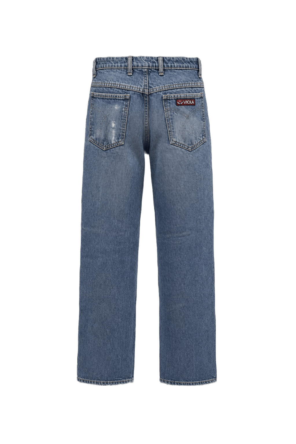 1990s Light Blue Denim Jeans - Back View
