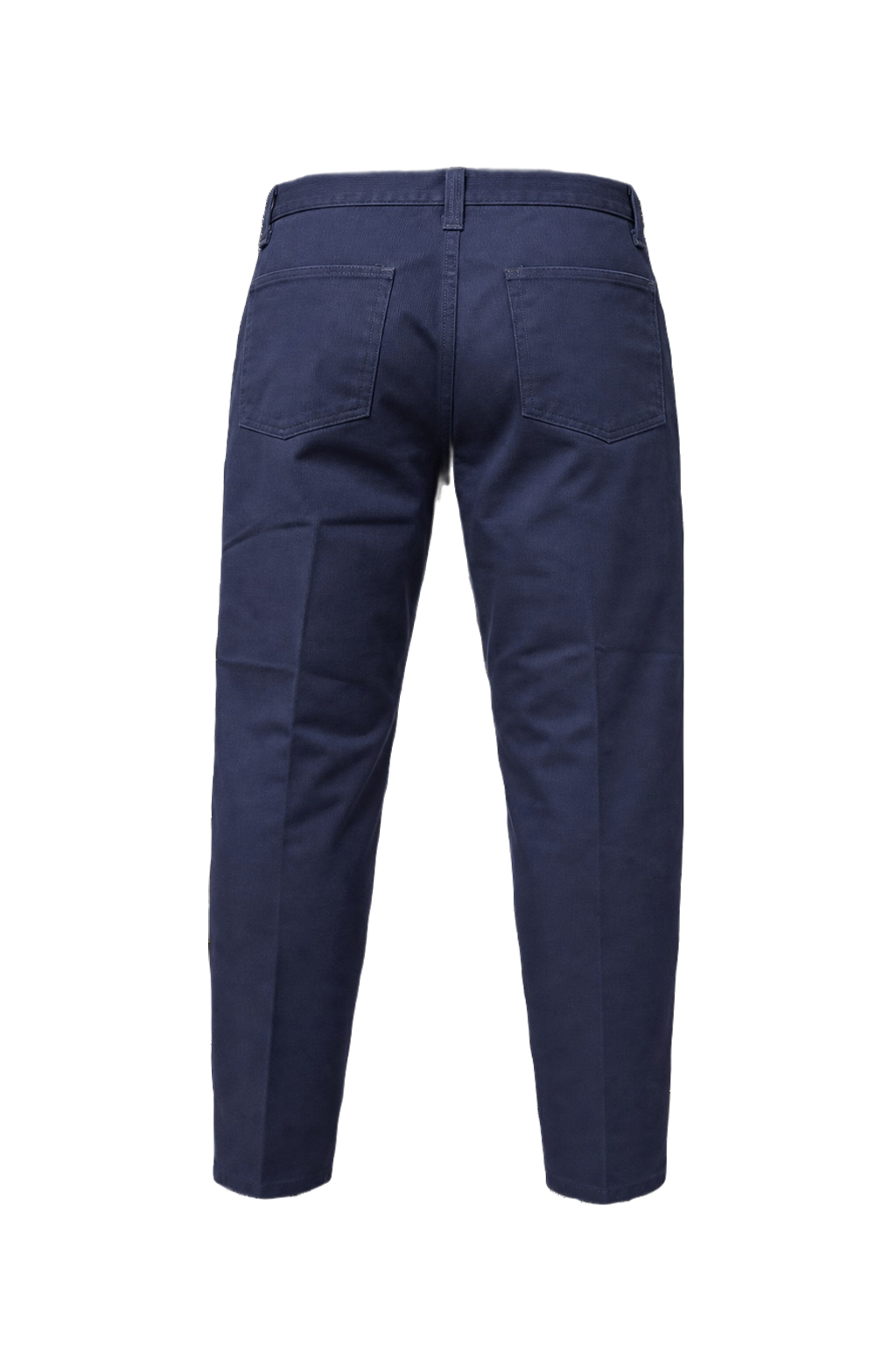 1980s Navy Blue Cotton Pants - Back View