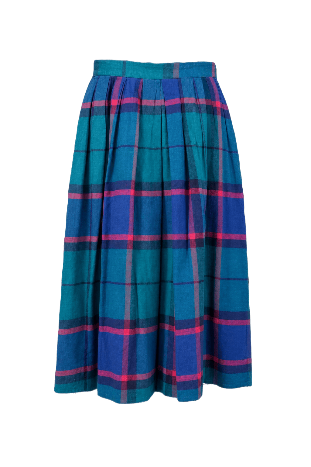 1960s Blue Wool Skirt - Back View