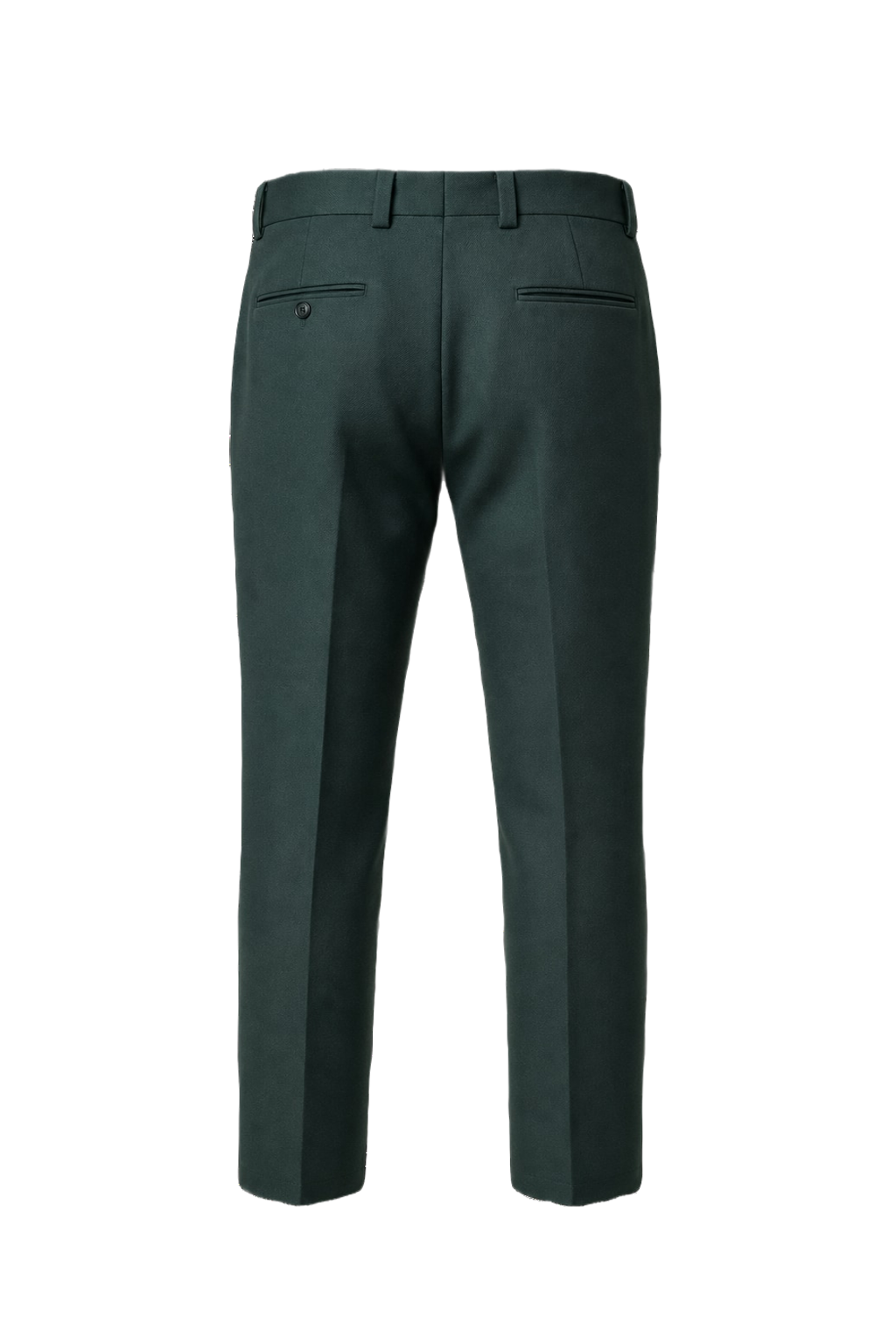1950s Dark Green Cotton Pants - Back View