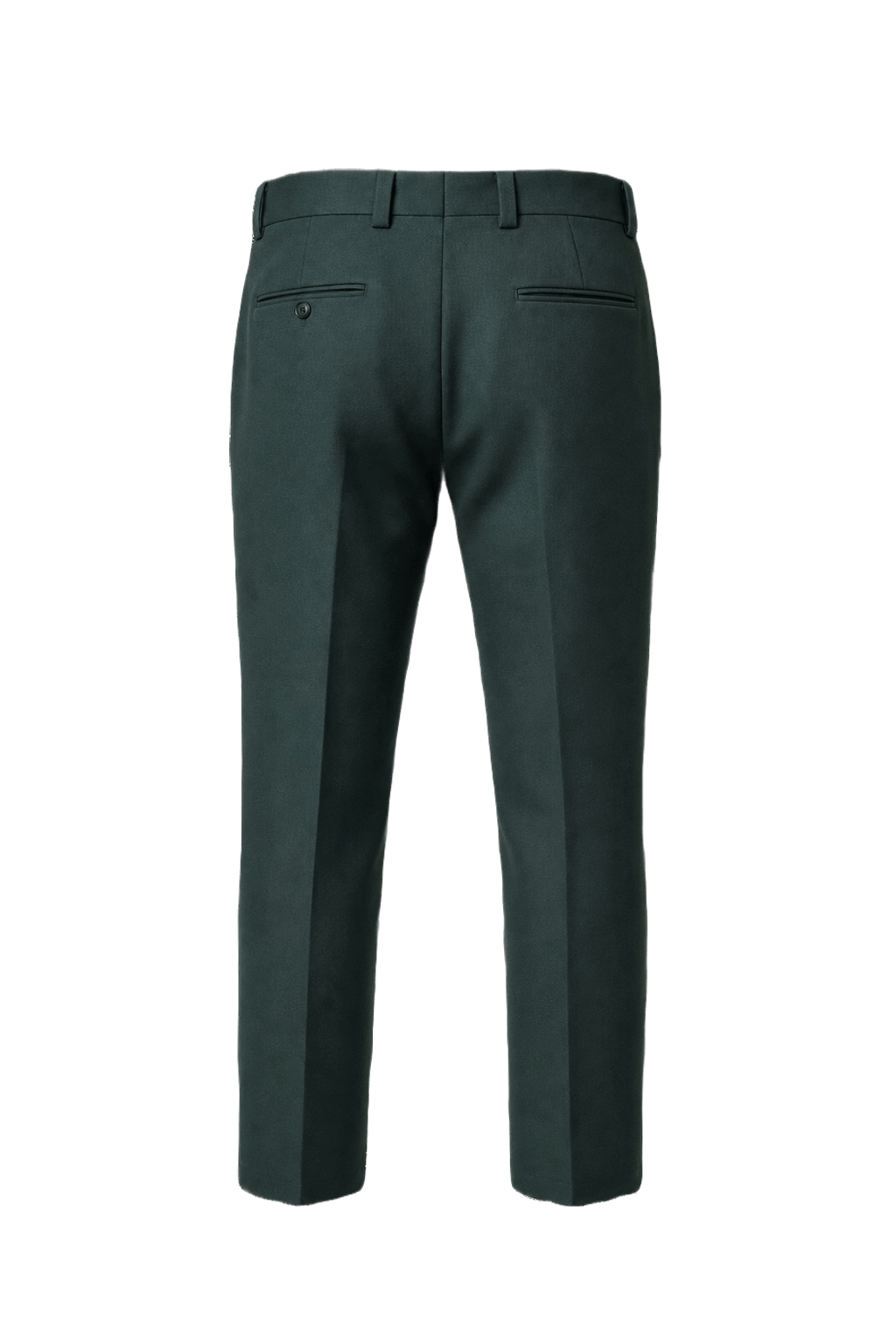 1950s Dark Green Cotton Pants - Back View