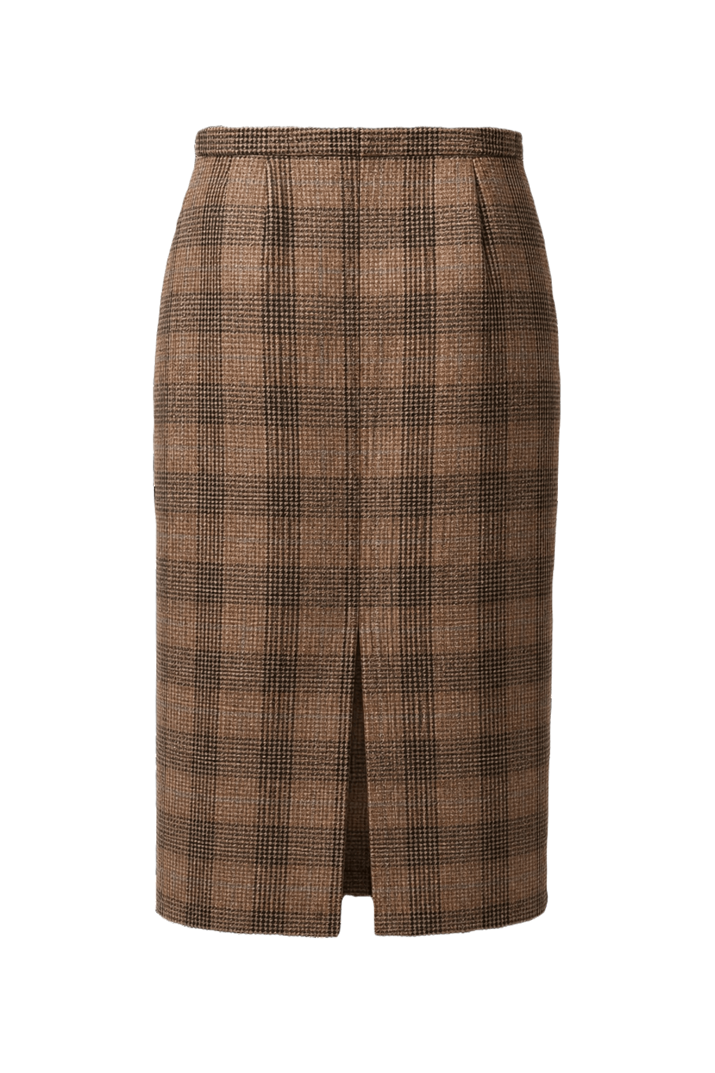 1960s Brown Wool Skirt - Back View