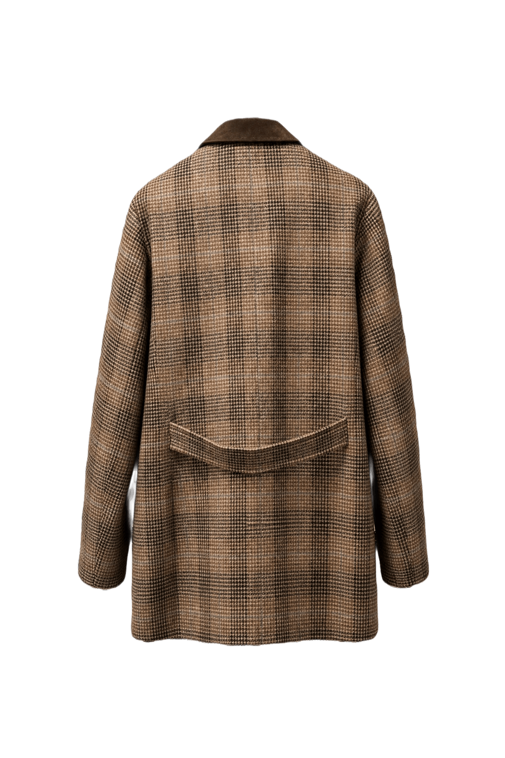 1970s Brown Wool Jacket - Back View