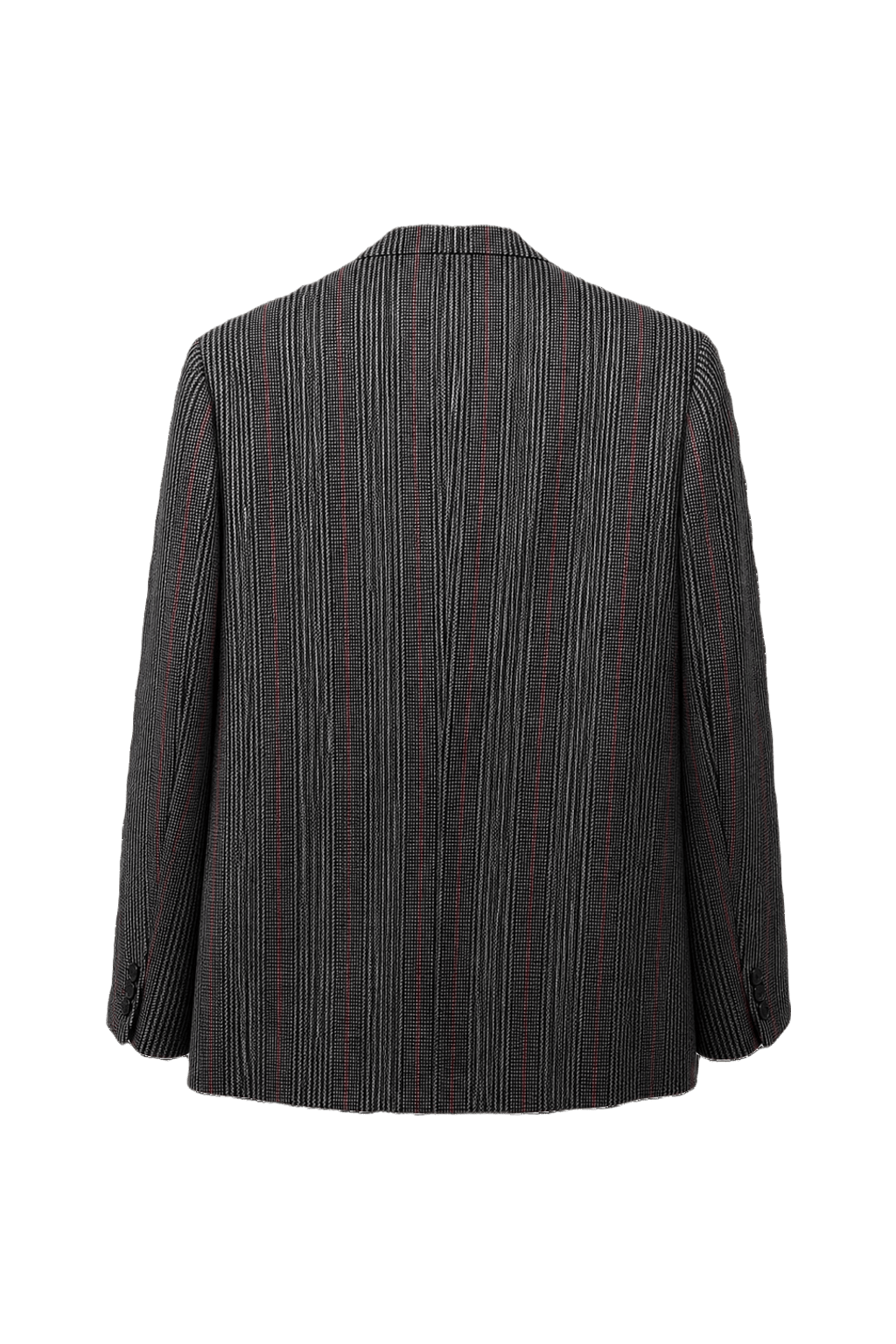1980s Black Wool Blazer - Back View