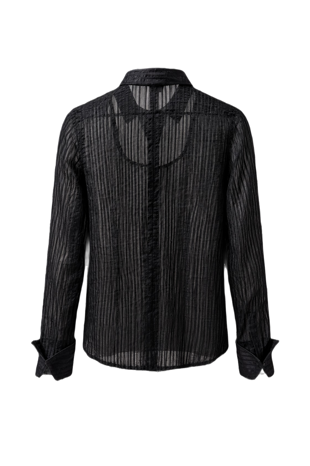 1990s Black Synthetic Shirt - Back View