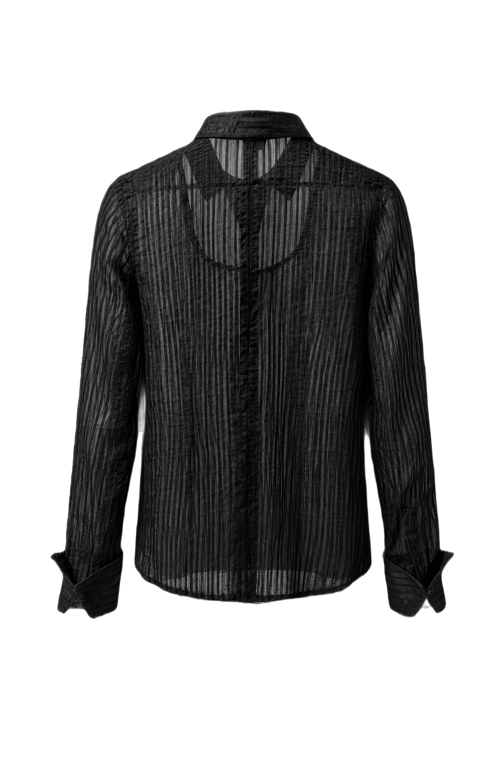 1990s Black Synthetic Shirt - Back View
