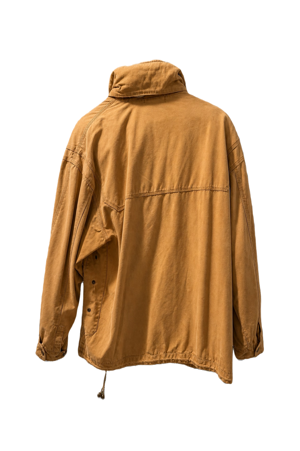 1980s Tan Cotton Jacket - Back View