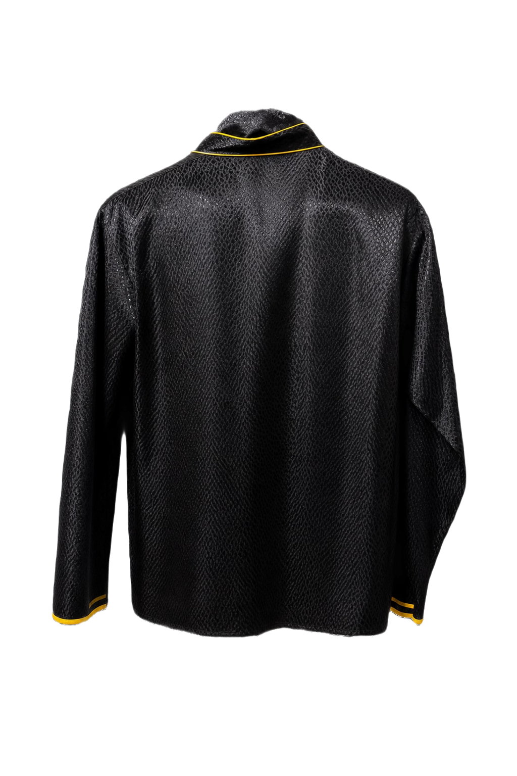 1970s Black Silk Jacket - Back View