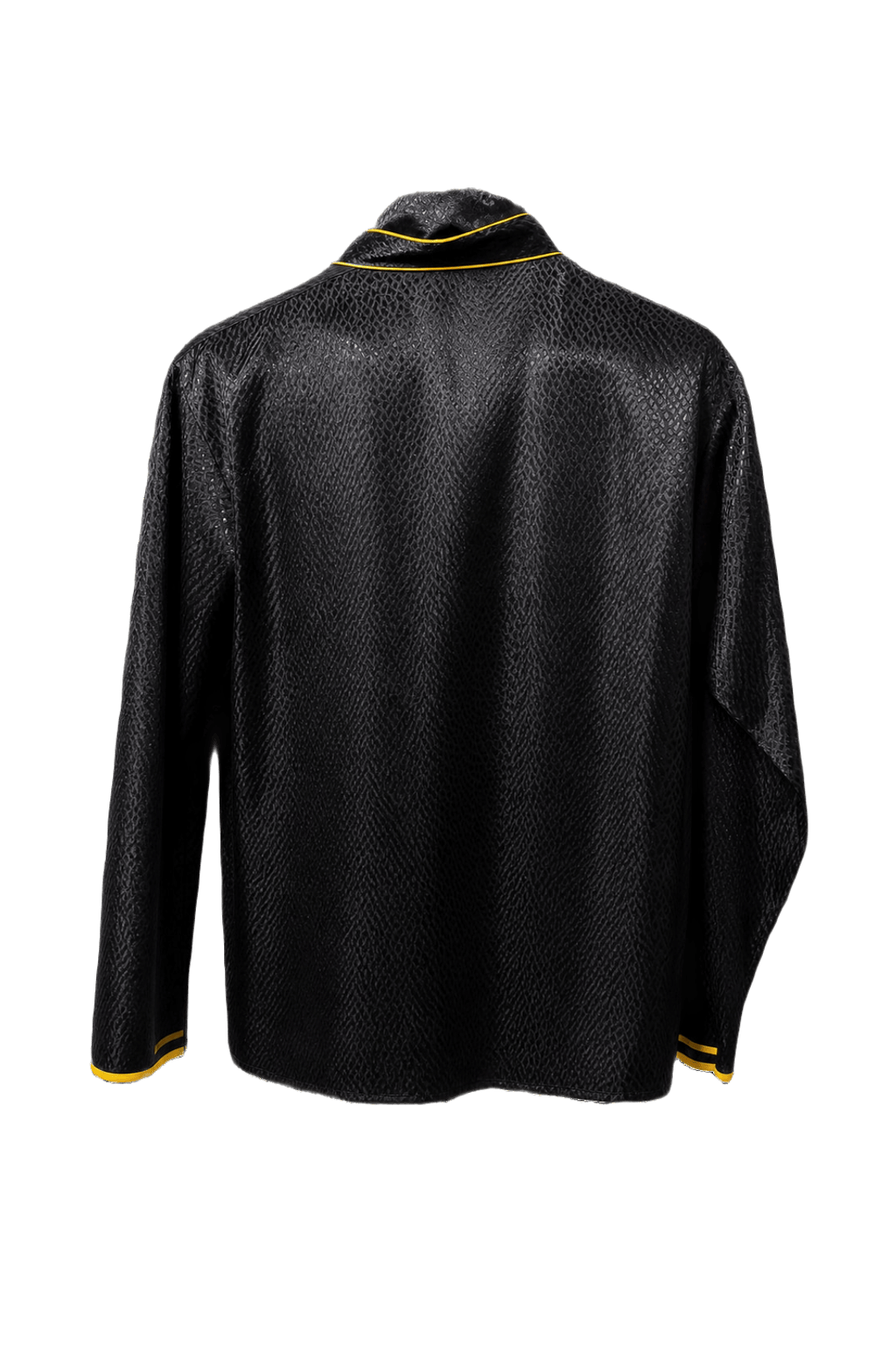 1970s Black Silk Jacket - Back View