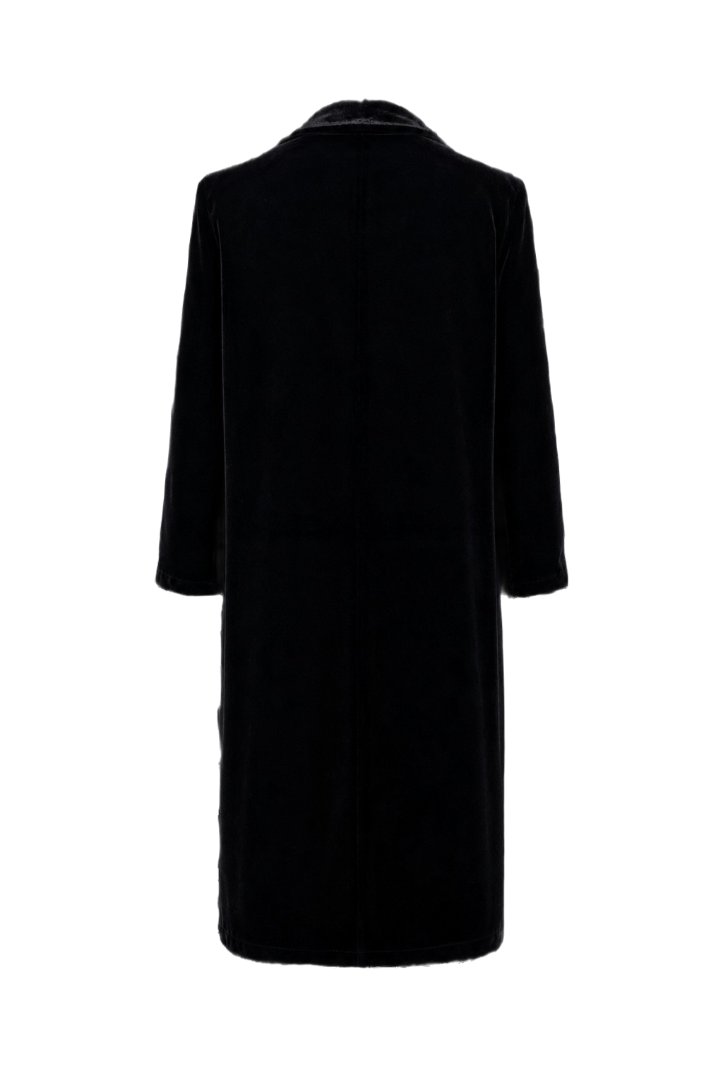 1990s Black Velvet Coat - Back View