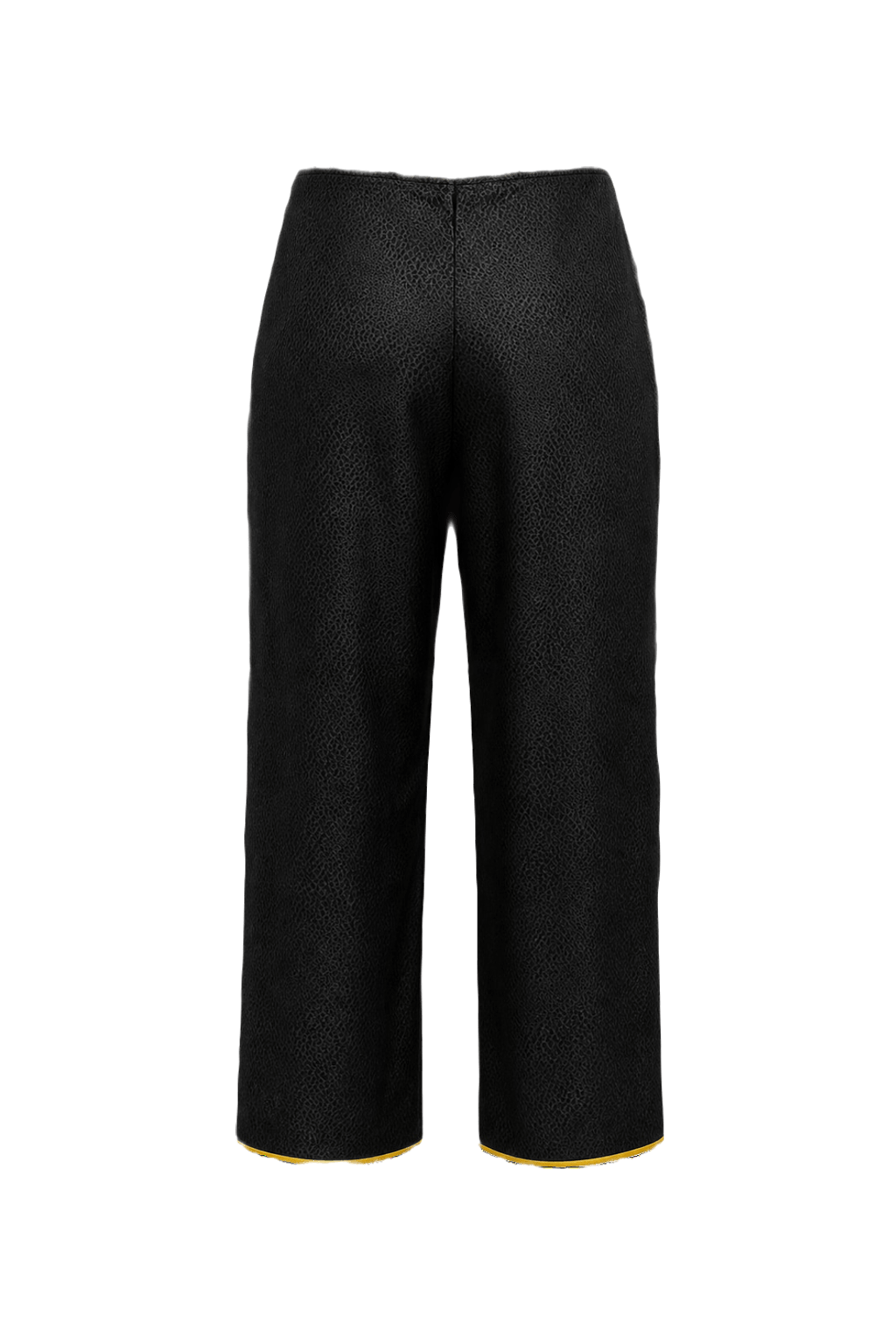 1970s Black Synthetic Trousers - Back View