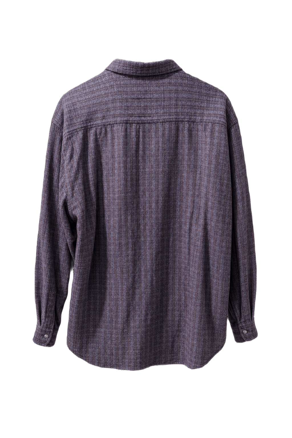 1980s Purple Cotton Shirt - Back View