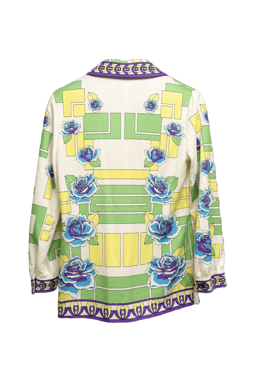 1960s Cream Synthetic Shirt - Back View