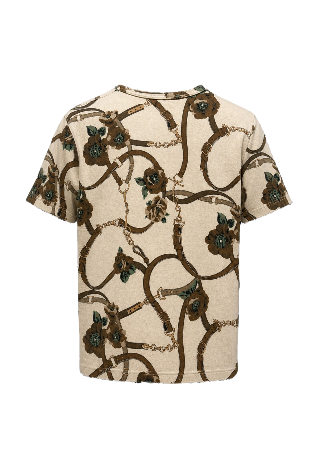 1990s Beige Cotton T-Shirt - Back View