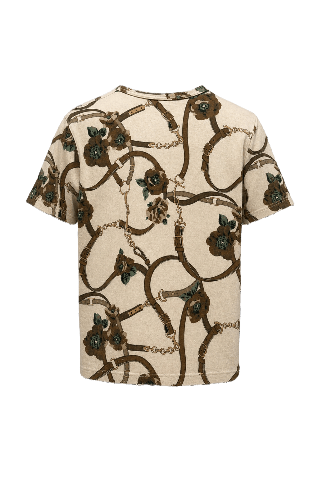 1990s Beige Cotton T-Shirt - Back View