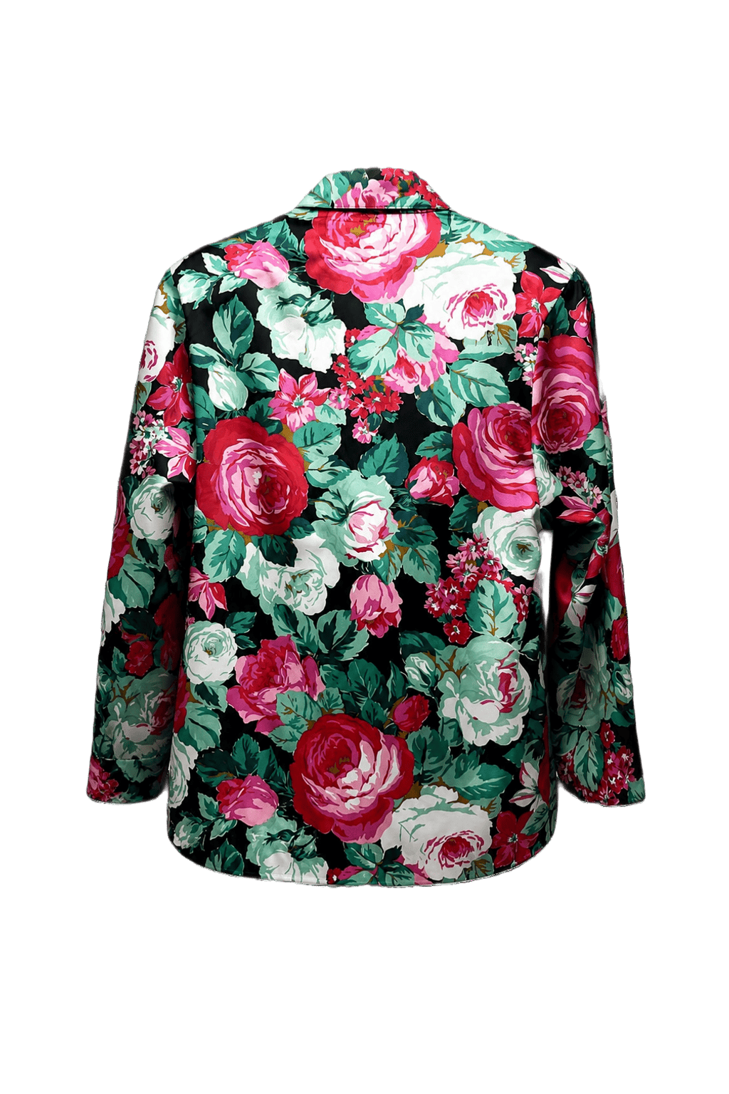 1980s Multicolor Synthetic Blend Blazer - Back View