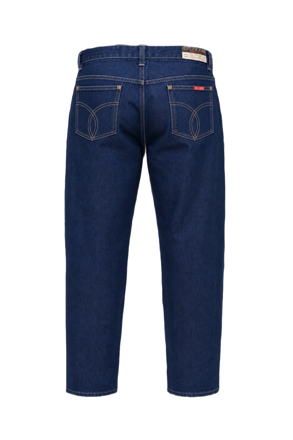 1980s Dark Blue Denim Jeans - Back View