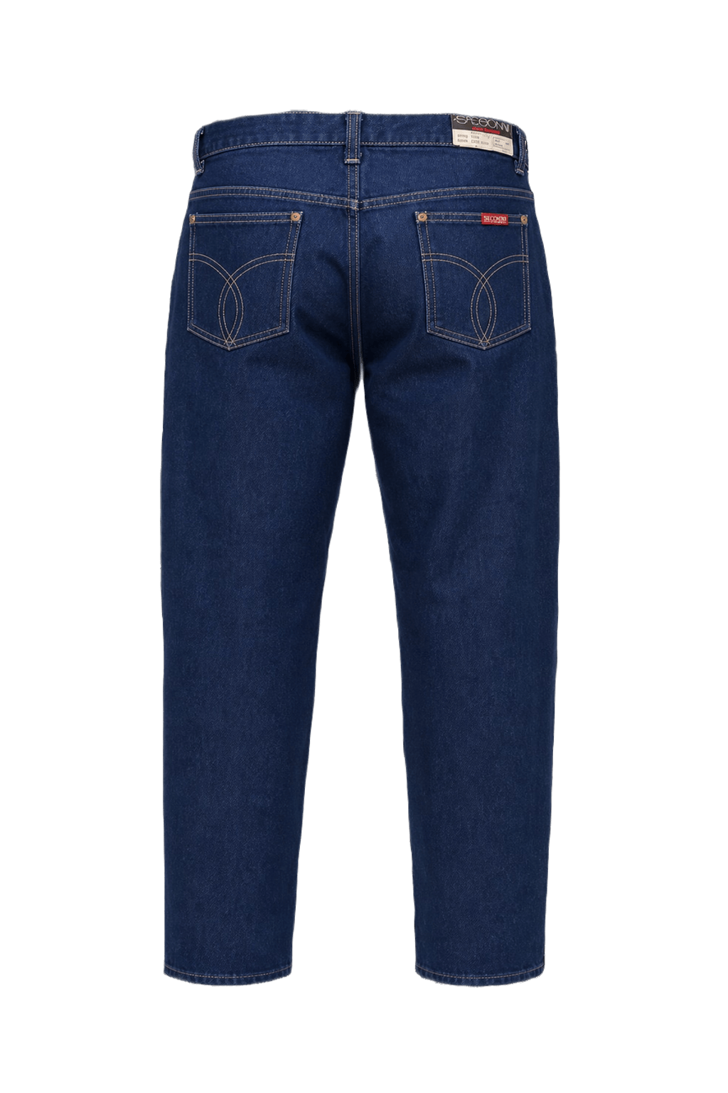 1980s Dark Blue Denim Jeans - Back View