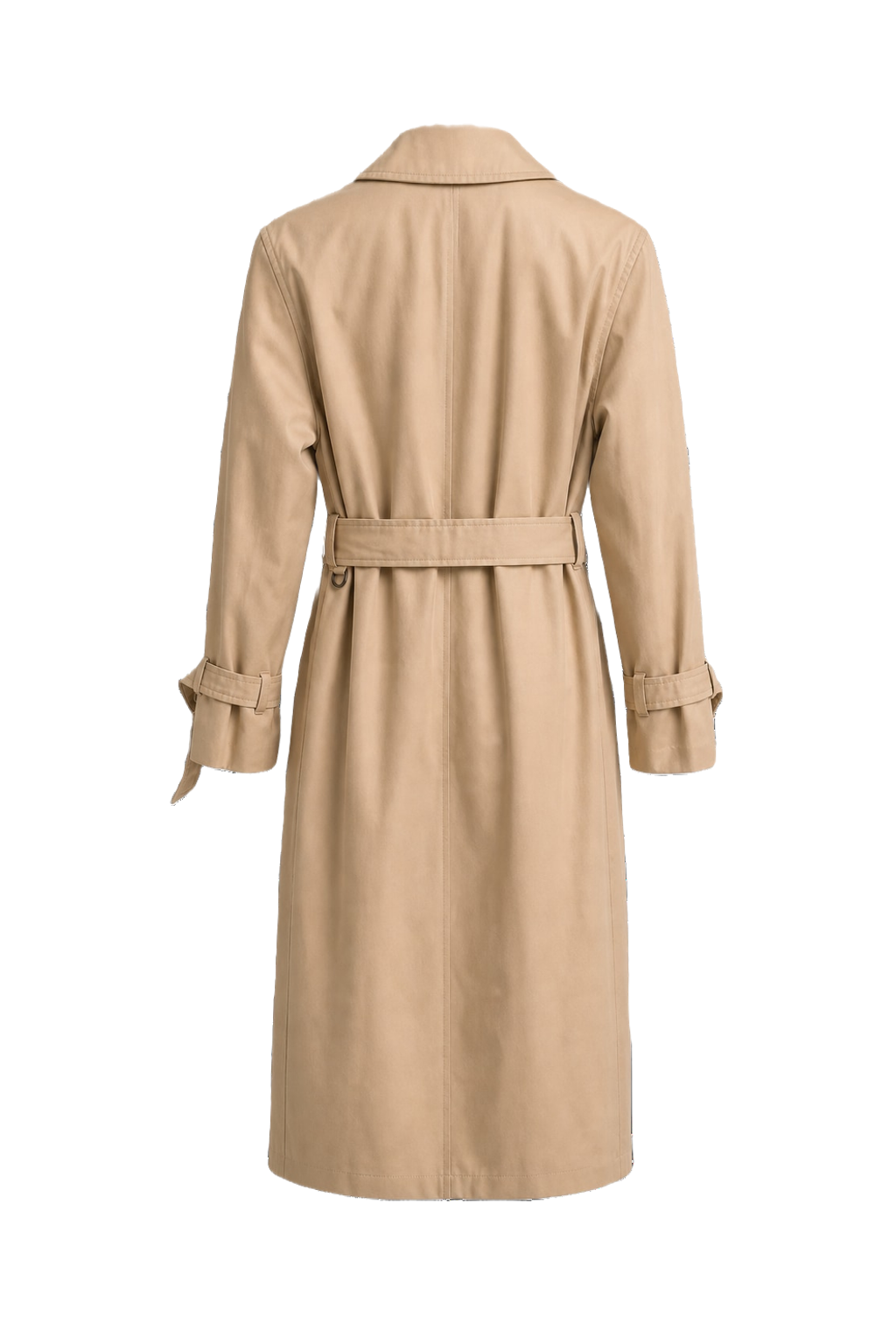 1980s Beige Cotton Trench Coat - Back View