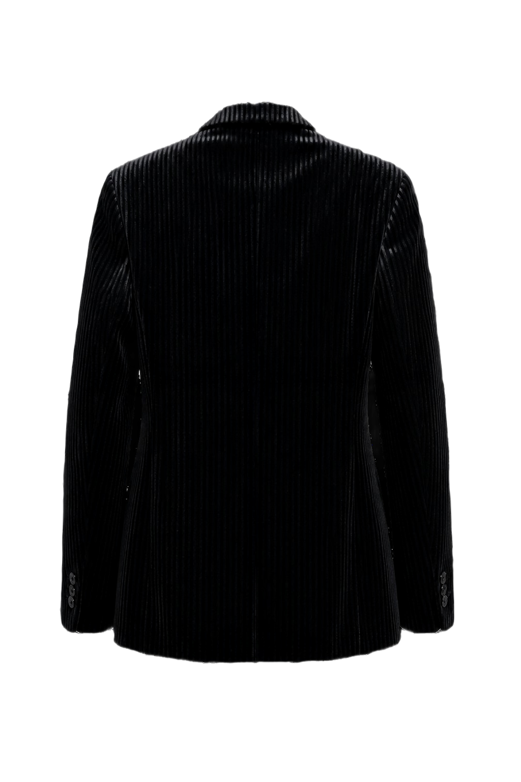 1980s Black Velvet Blazer - Back View