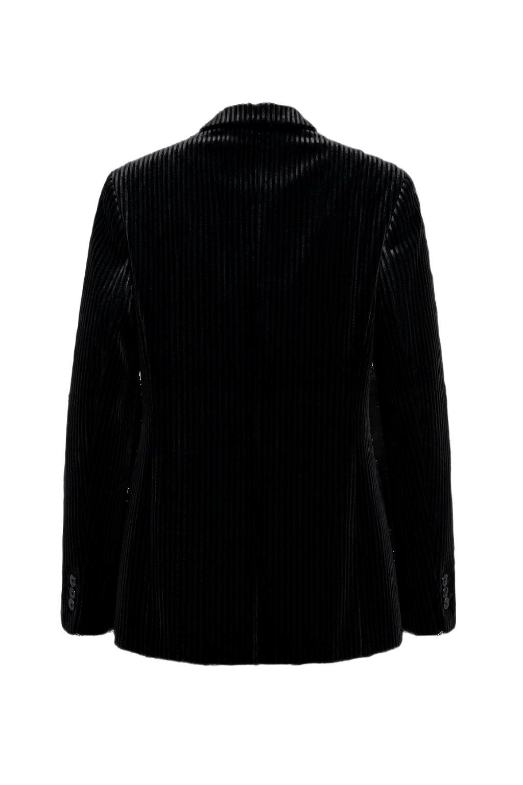 1980s Black Velvet Blazer - Back View