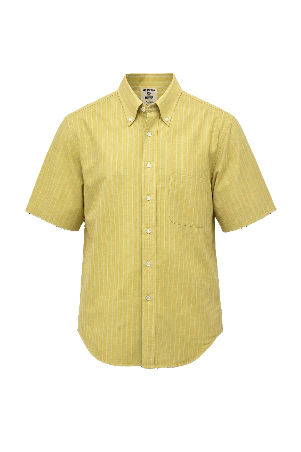 1970s Yellow Cotton Shirt - Back View