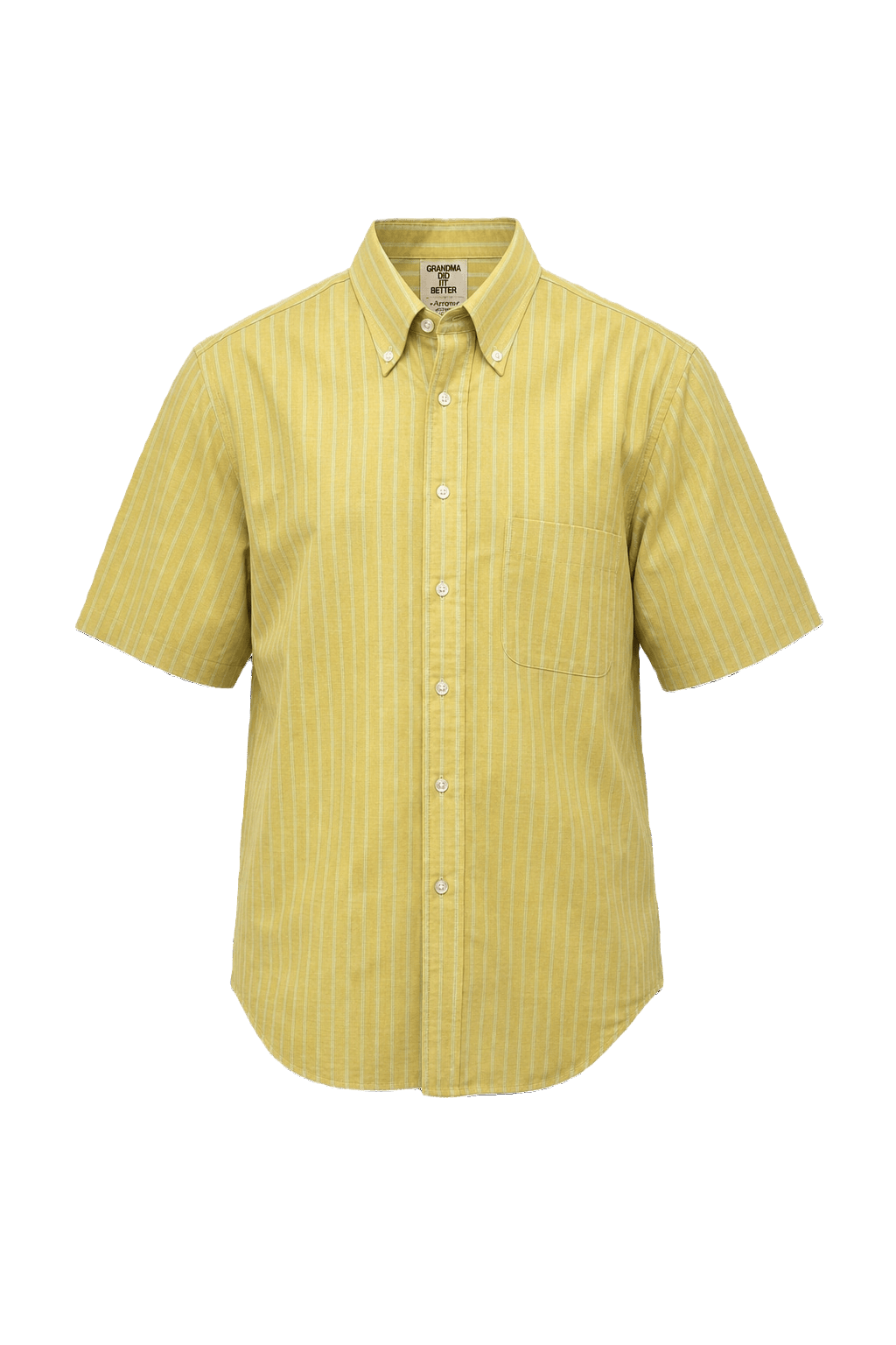 1970s Yellow Cotton Shirt - Back View