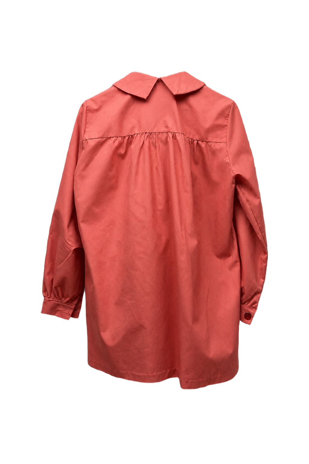 1960s Coral Cotton Coat - Back View