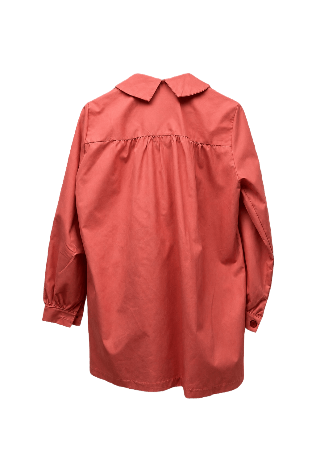 1960s Coral Cotton Coat - Back View