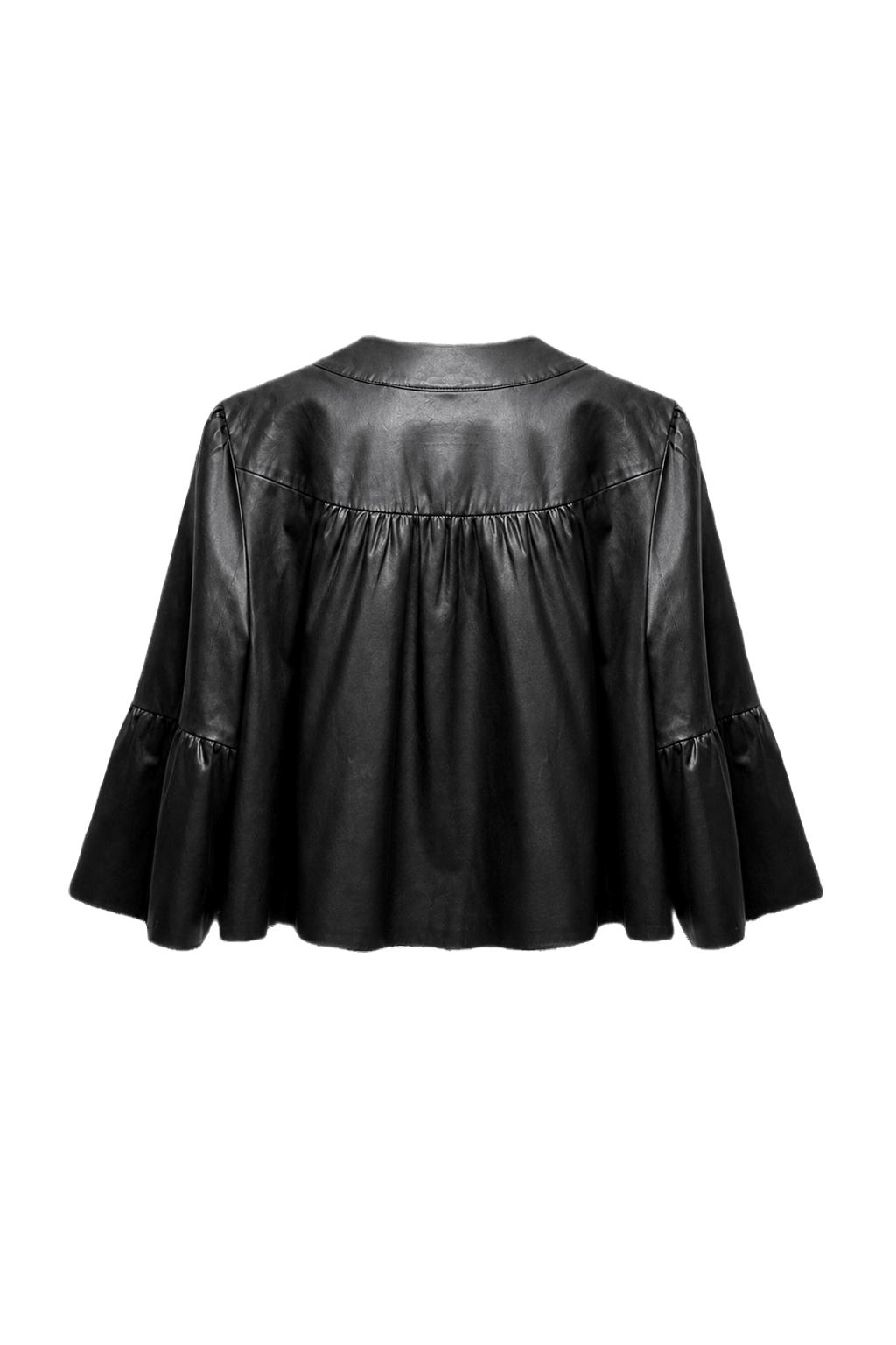 1990s Black Satin Jacket - Back View