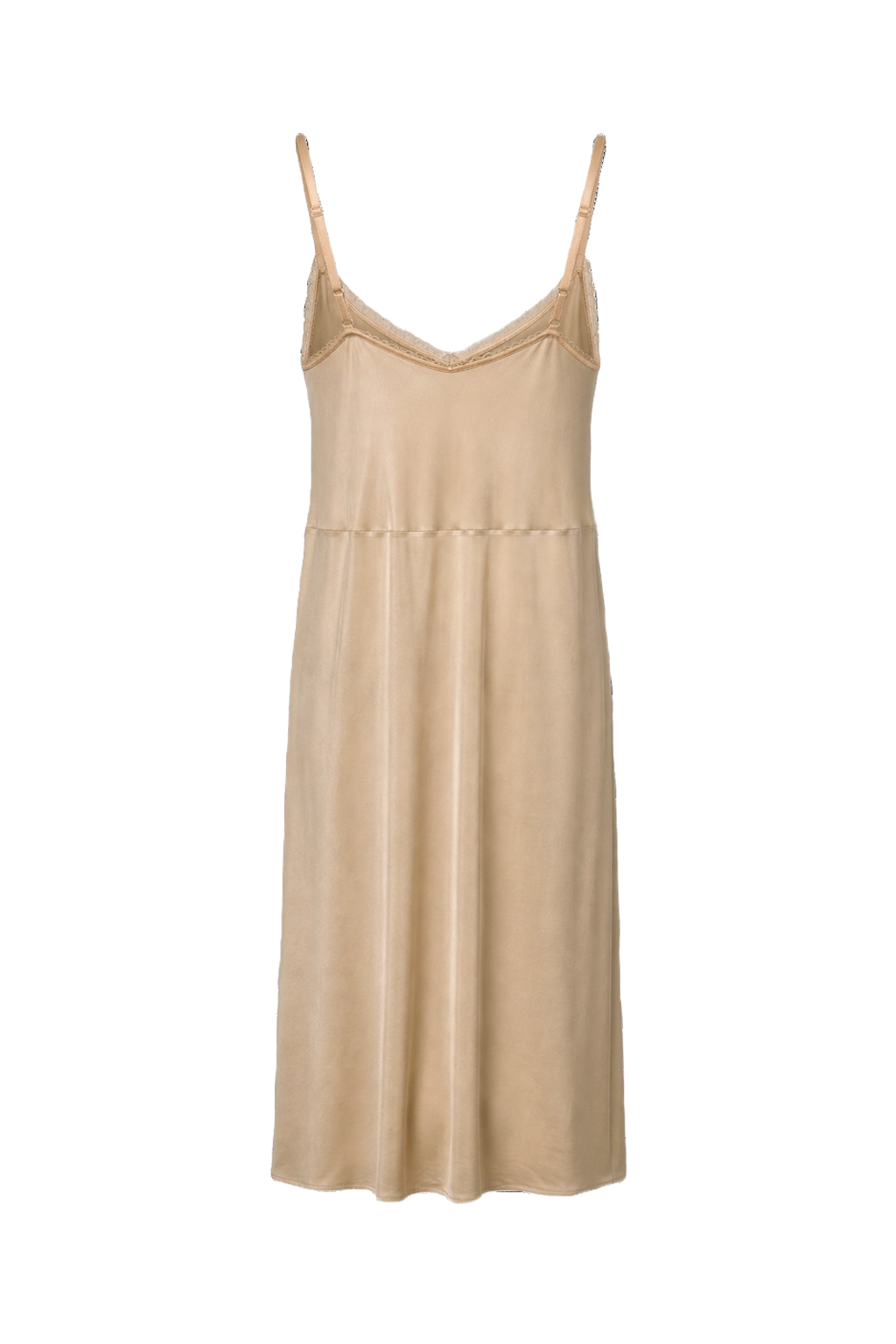 1950s Cream Satin Slip Dress - Back View