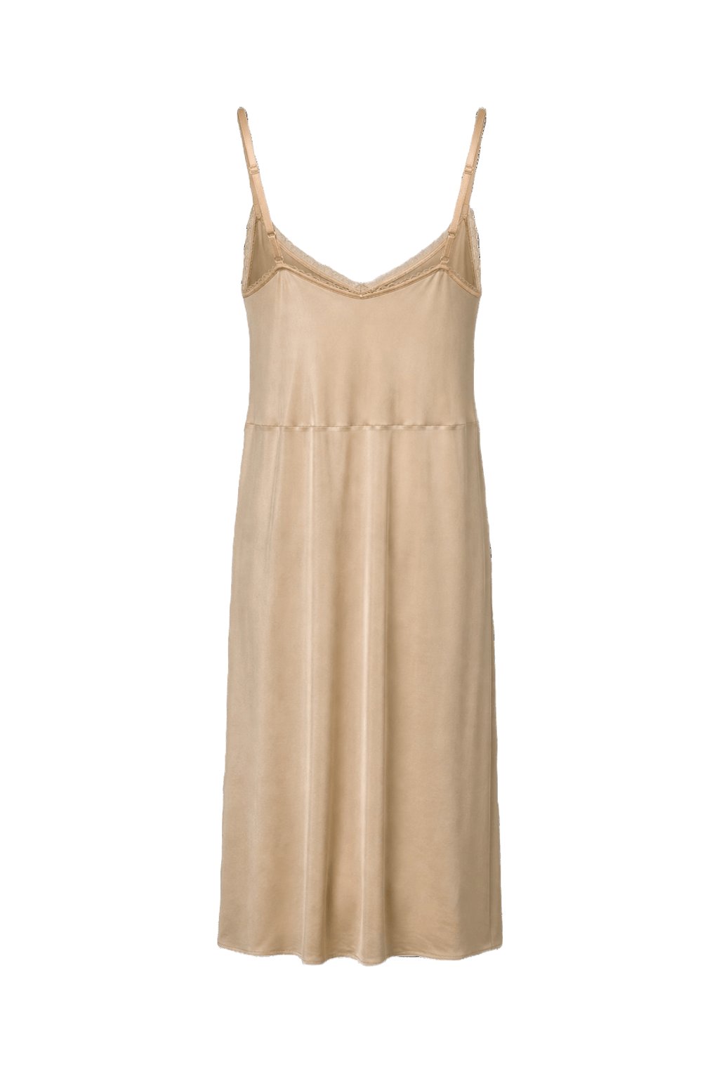 1950s Cream Satin Slip Dress - Back View