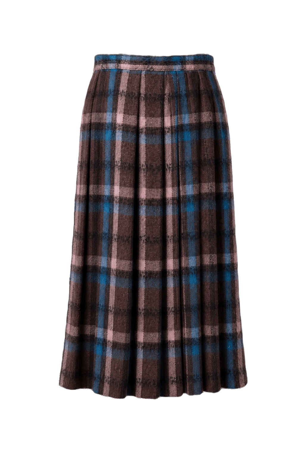 1970s Brown Wool Skirt - Back View