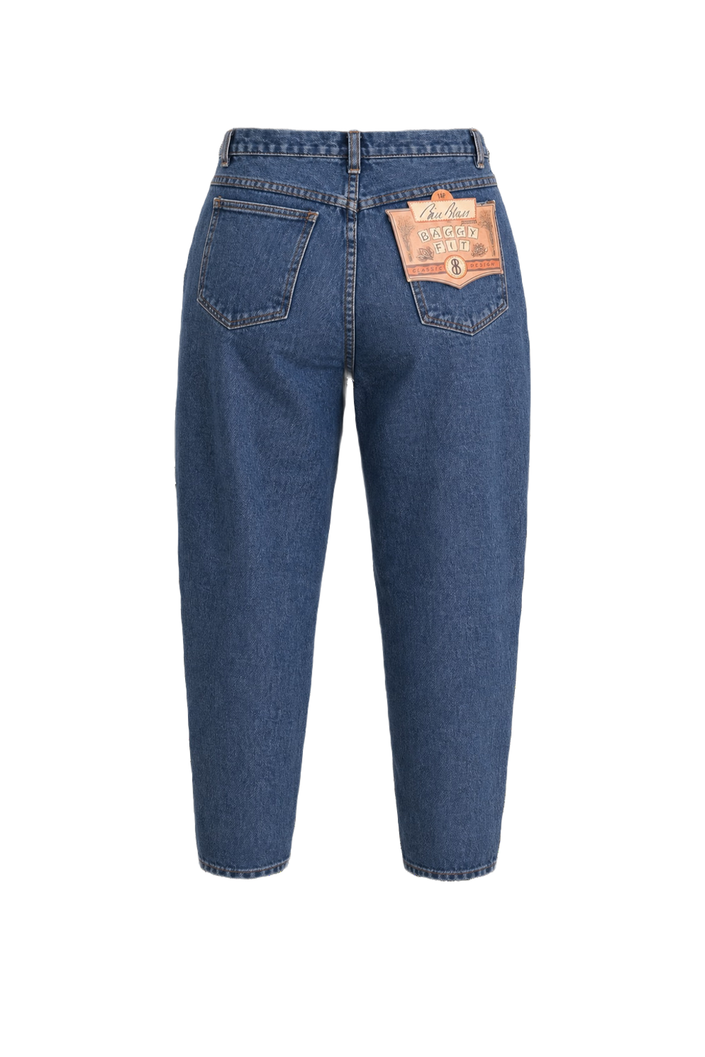 1980s Medium Blue Denim Jeans - Back View