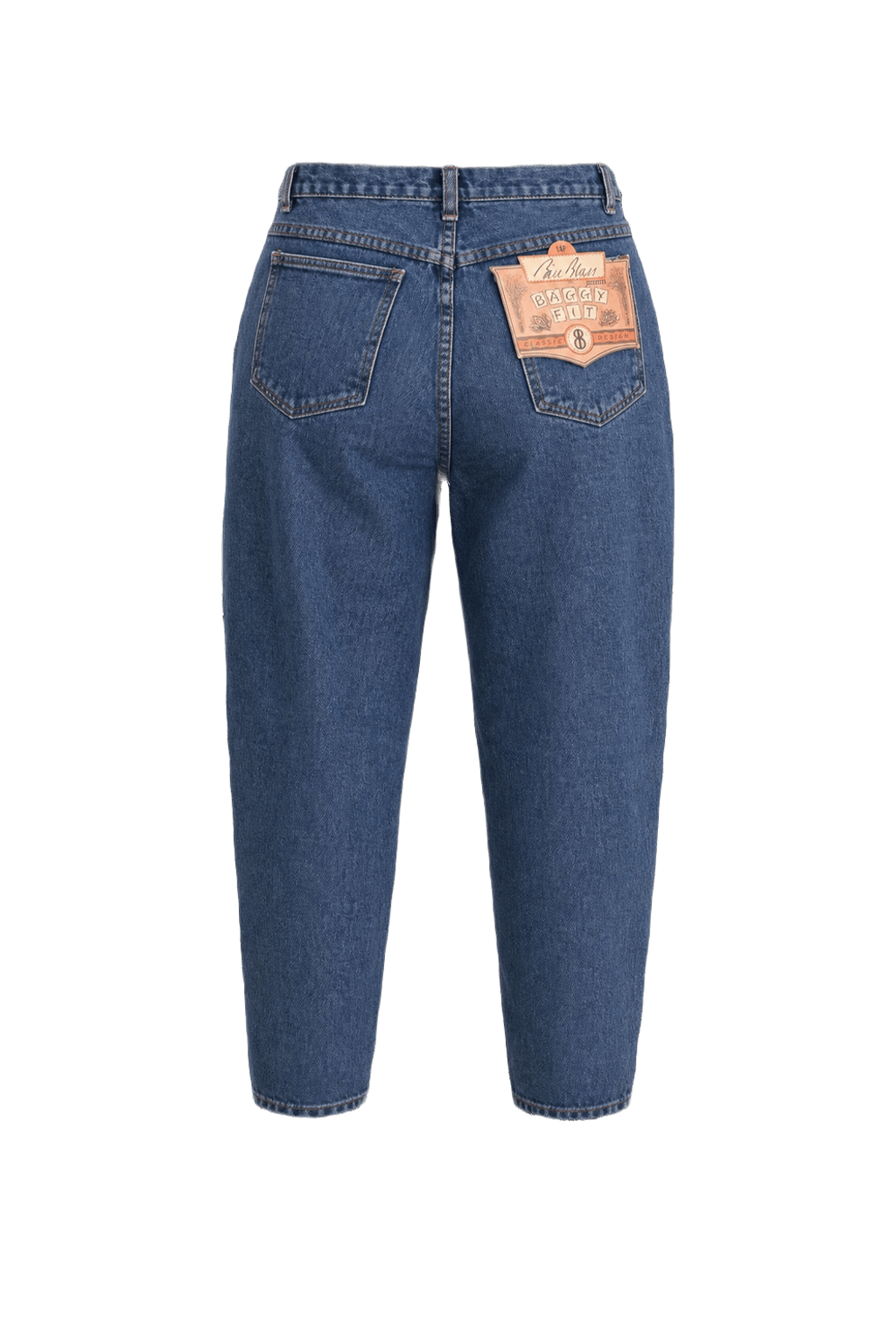 1980s Medium Blue Denim Jeans - Back View