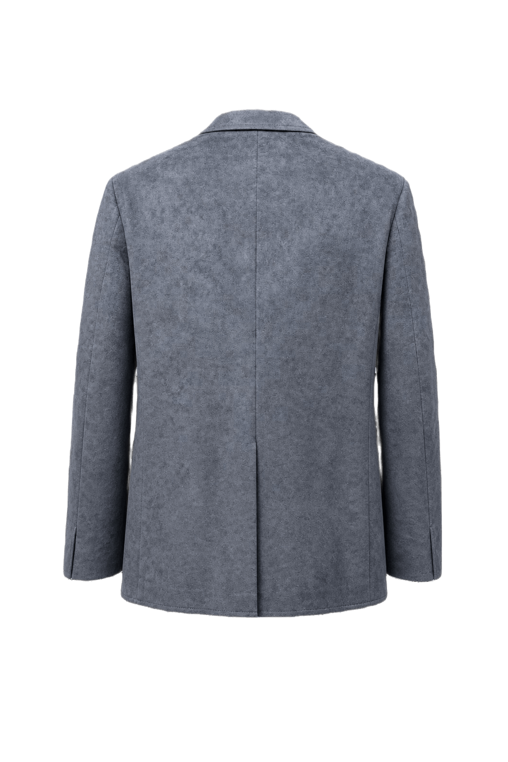 1980s Light Blue Suede Blazer - Back View